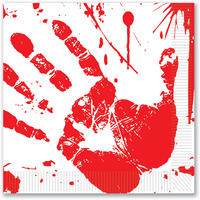 Bloody Handprints Luncheon Napkins