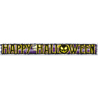 Metallic Happy Halloween Fringe Banner