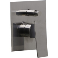 ALFI brand AB5601-BN Brushed Nickel Shower Valve Mixer with Square Lever Handle and Diverter