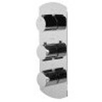 ALFI brand AB4101-PC Polished Chrome Concealed 4-Way Thermostatic Valve Shower Mixer /w Round Knobs