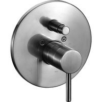 ALFI brand AB1701-BN Brushed Nickel Pressure Balanced Round Shower Mixer with Diverter