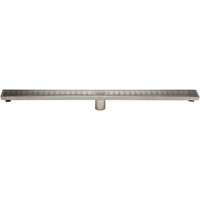 ALFI brand ABLD36D 36" Modern Stainless Steel Linear Shower Drain with Groove Lines