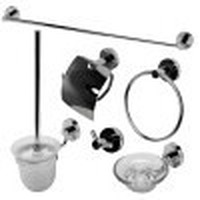 ALFI brand AB9513-PC Polished Chrome 6 Piece Matching Bathroom Accessory Set