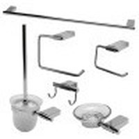 ALFI brand AB9515-PC Polished Chrome 6 Piece Matching Bathroom Accessory Set