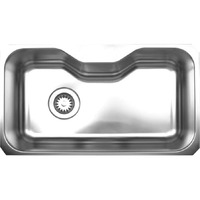 Noah's Collection Brushed Stainless Steel Single Bowl Undermount Sink