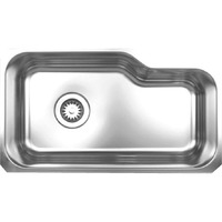 Noah's Collection Brushed Stainless Steel Single Bowl Undermount Sink