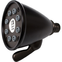 Showerhaus Round Showerhead with 8 Spray Jets - Solid Brass Construction with Adjustable Ball Joint