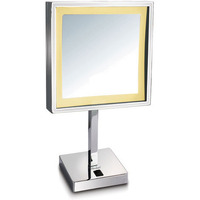 Square Freestanding Led 5X Magnified Mirror