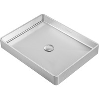 Noah Plus 10 gauge frame, Rectangular Above Mount Basin Set with center drain