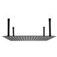 Matte Black Stainless Steel 24" Square Ultra-Thin Rain Shower Head