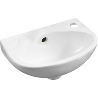 ALFI brand ABC118 White 14" Small Wall Mounted Ceramic Sink with Faucet Hole