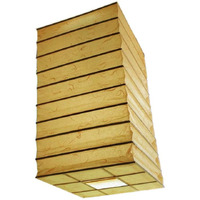 [Yellow] Cuboid Chinese/Japanese Style Hanging lantern Craft Paper Decoration