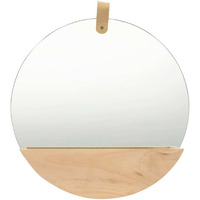 vidaXL Wall Mirror Solid Pinewood 13.8"