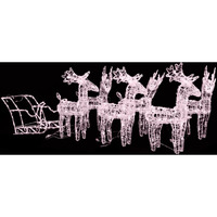 vidaXL Reindeers & Sleigh Christmas Decoration 320 LEDs Acrylic