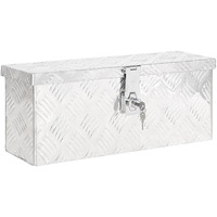 vidaXL Storage Box Silver 19.7"x8.1"x5.9" Aluminum
