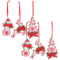 Snowman/Tree/Deer Ornament (Set of 6)