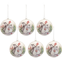 Snowman Disc Ornament (Set of 6)