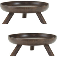 Metal Bowl w/Legs (Set of 2)