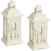 Lantern w/ LED Candle (Set of 2)