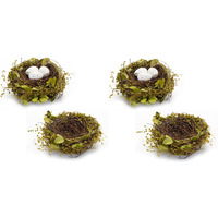 Nest and Nest with Eggs (Set of 4)
