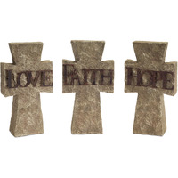 Hope, Faith, Love Cross (Set of 3)
