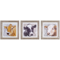 Framed Cow Print (Set of 3)