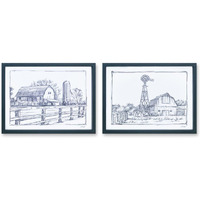 Framed Barn Print (Set of 2)