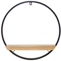 Iron and Wood Circle Shelf