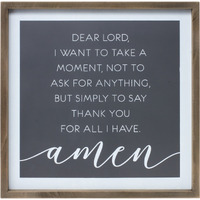 Thank You Prayer Plaque