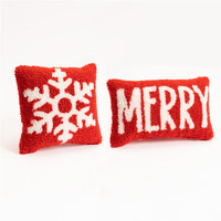 Snowflake and Merry Pillow (Set of 2)