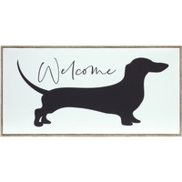 Framed Dachshund Welcome Print