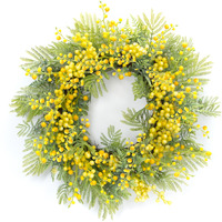 Fern and Mimosa Wreath