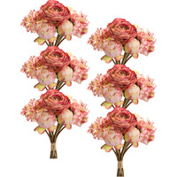 Peony and Hydrangea Bouquet (Set of 6)