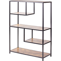 Iron and Wood Floor Shelf