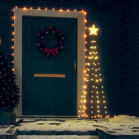 vidaXL Christmas Cone Tree Warm White 84 LEDs 2x5 ft