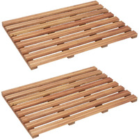 vidaXL Bath Mats 2 pcs Solid Acacia Wood 22"x14.6"