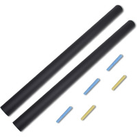 vidaXL Wall Sticker Blackboard 2' x 6.6' 2 Rolls with Chalks