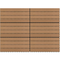 vidaXL Decking Tiles 6 pcs WPC 23.6"x11.8" 11.6 ft Brown