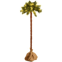 vidaXL Artificial Palm Tree with LEDs 82.7"