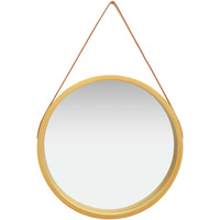 vidaXL Wall Mirror with Strap 23.6" Gold