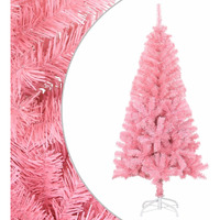vidaXL Artificial Christmas Tree with Stand Pink 4 ft PVC