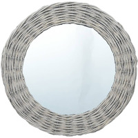 vidaXL Mirror 27.6" Wicker