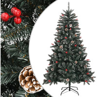vidaXL Artificial Christmas Tree with Stand Green 47.2" PVC