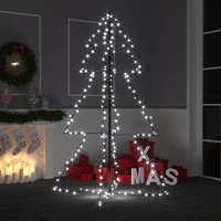 vidaXL Christmas Cone Tree 200 LEDs Indoor and Outdoor 3x5 ft