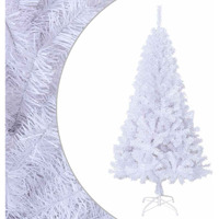 vidaXL Artificial Christmas Tree with Thick Branches White 5 ft PVC