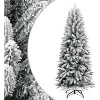 vidaXL Artificial Christmas Tree with Flocked Snow 59.1" PVC&PE