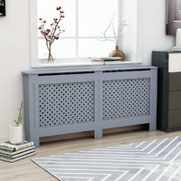 vidaXL Radiator Cover Anthracite 67.7"x7.5"x31.9" MDF