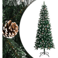 vidaXL Artificial Christmas Tree with Stand Green 82.7" PVC