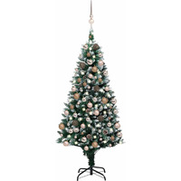 vidaXL Artificial Christmas Tree with LEDs&Ball Set&Pine Cones 70.9"