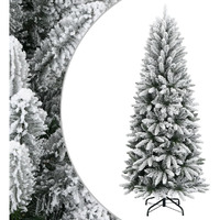 vidaXL Artificial Christmas Tree with Flocked Snow 82.7" PVC&PE